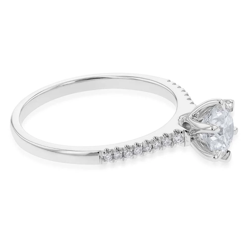 18ct White Gold 1.10 Carat Solitaire with 1.00 Carat Certified Centre Diamond - Image 2