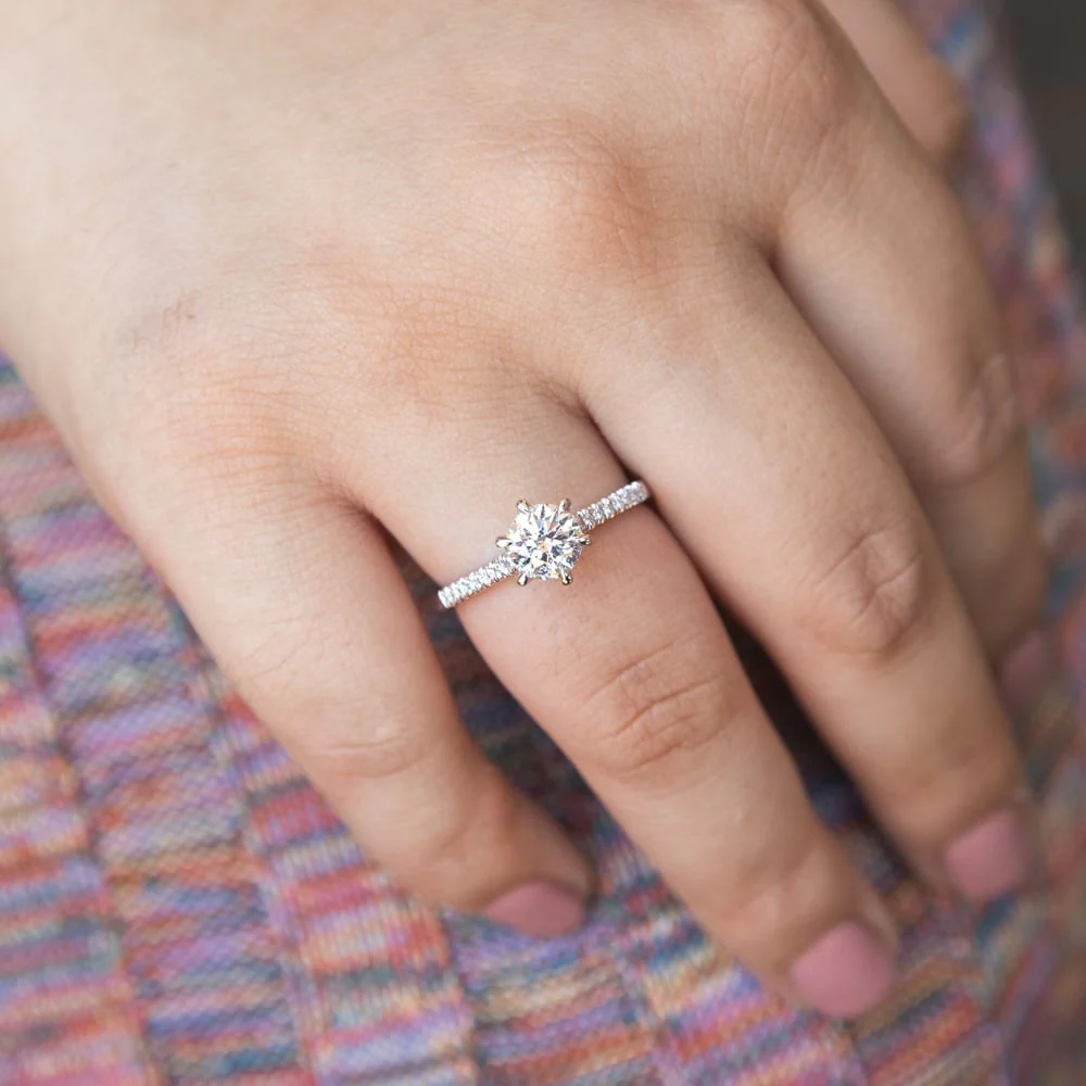 18ct White Gold 1.10 Carat Solitaire with 1.00 Carat Certified Centre Diamond - Image 3