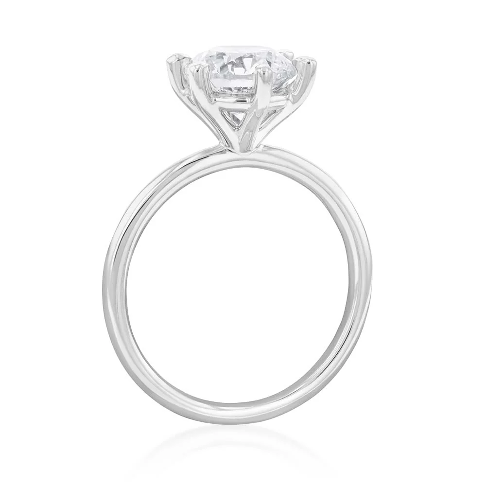 18ct White Gold 2.00 Carat Brilliant cut GH SI Diamond Solitaire Ring - Image 2