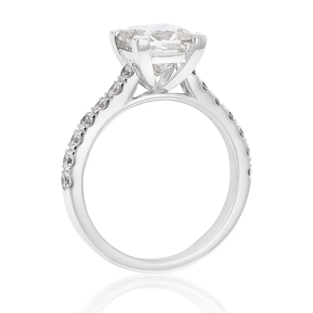 18ct White Gold 3 Carat Diamond Ring - Image 2