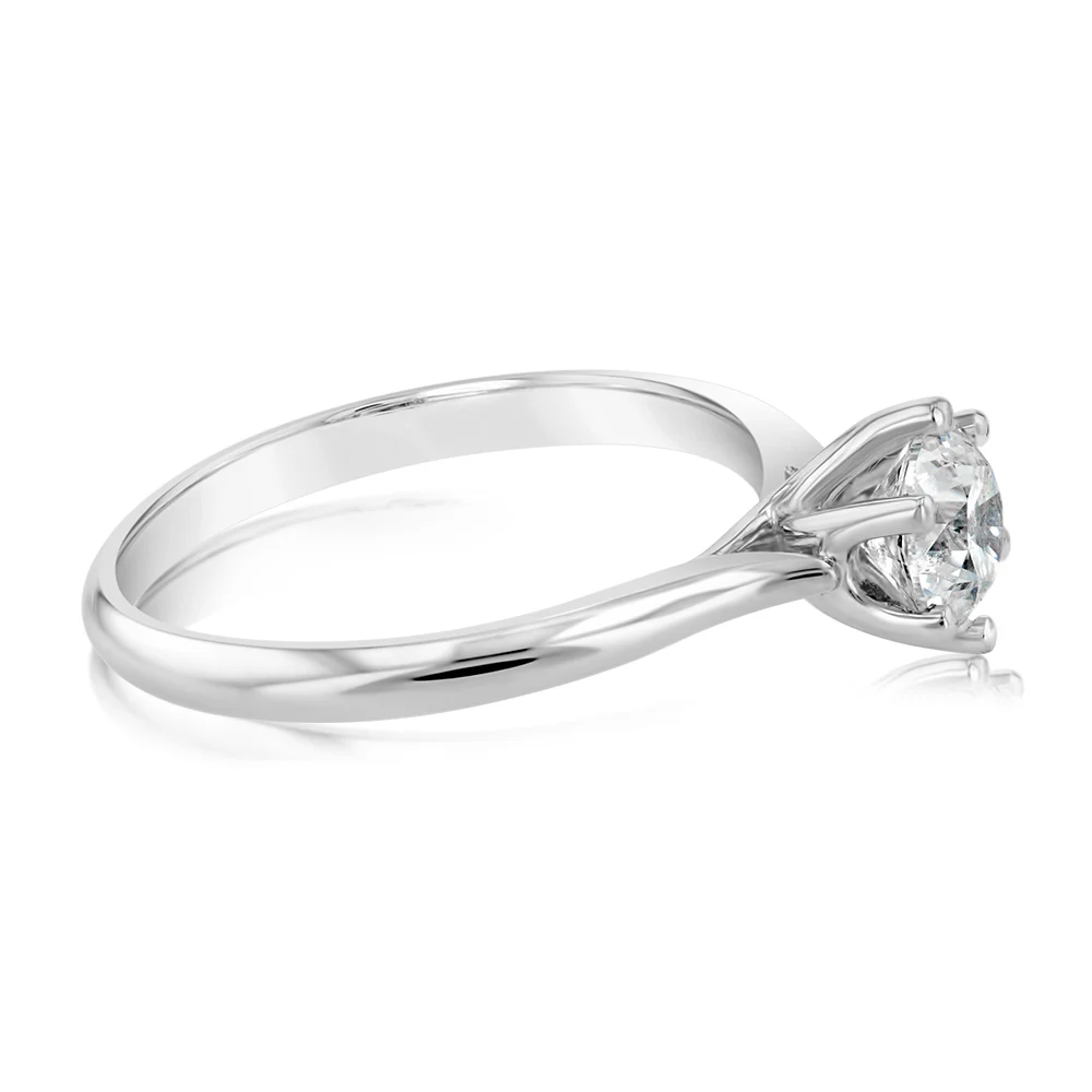 18ct White Gold Approximately 1 Carat Diamond Solitaire Ring - Image 2
