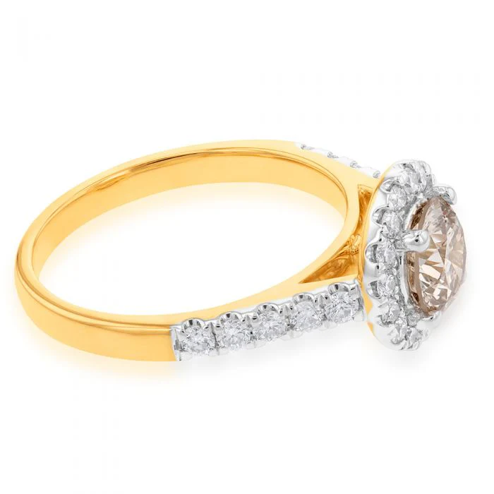18ct Yellow Gold 1.50 Carat Diamond Ring With 1 Carat Australian Diamond - Image 2