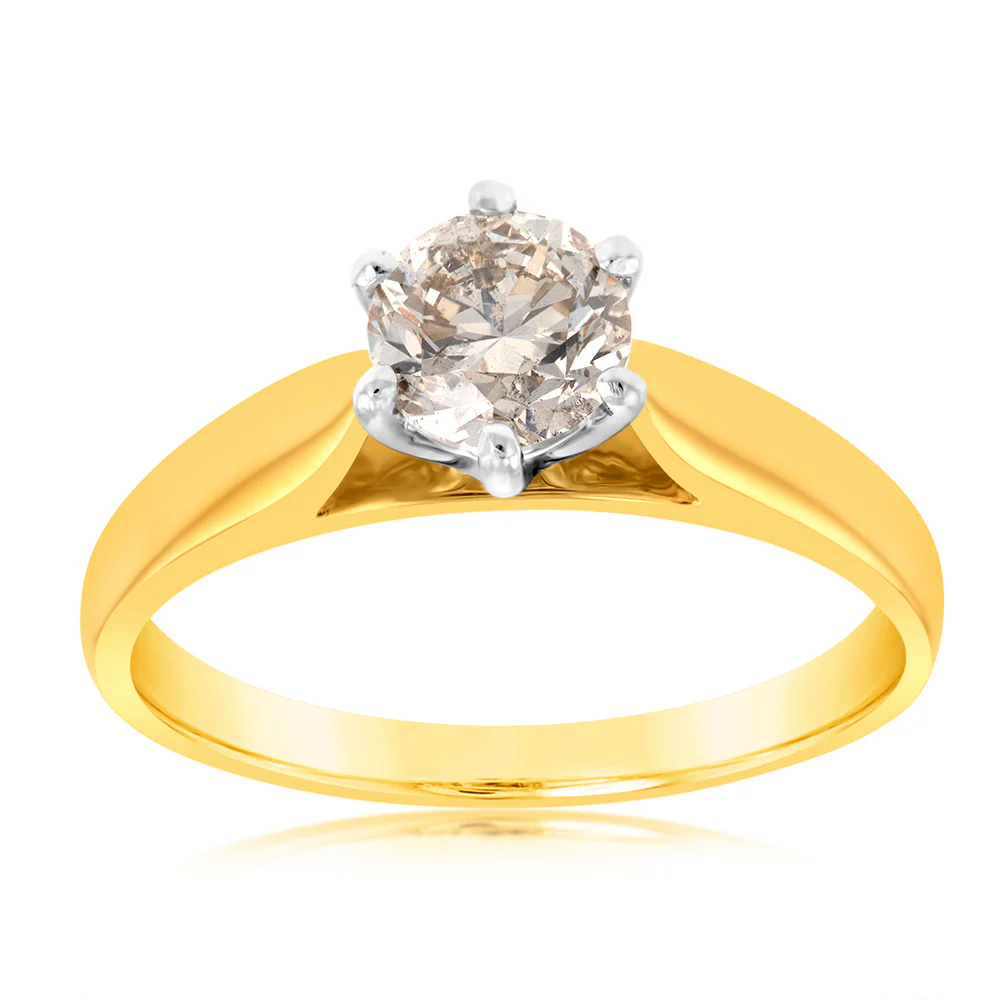 18ct Yellow Gold 1 Carat Australian Diamond Solitaire - Image 2