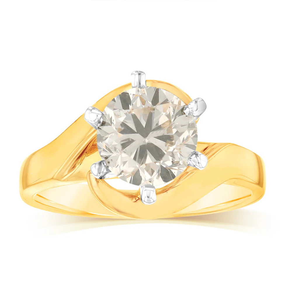 18ct Yellow Gold 2 Carat Australian Diamond Solitaire
