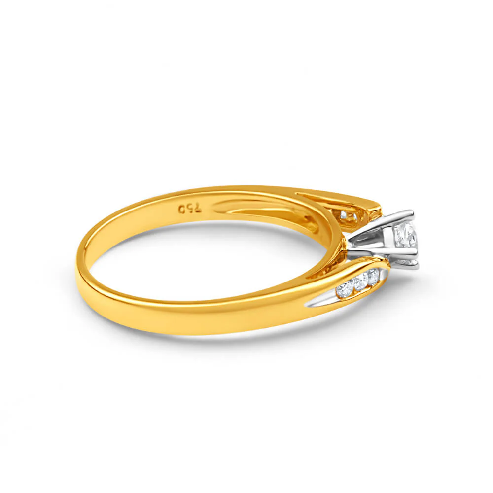 18ct Yellow Gold 'Montana' Ring With 0.25 Carats Of Diamonds - Image 2