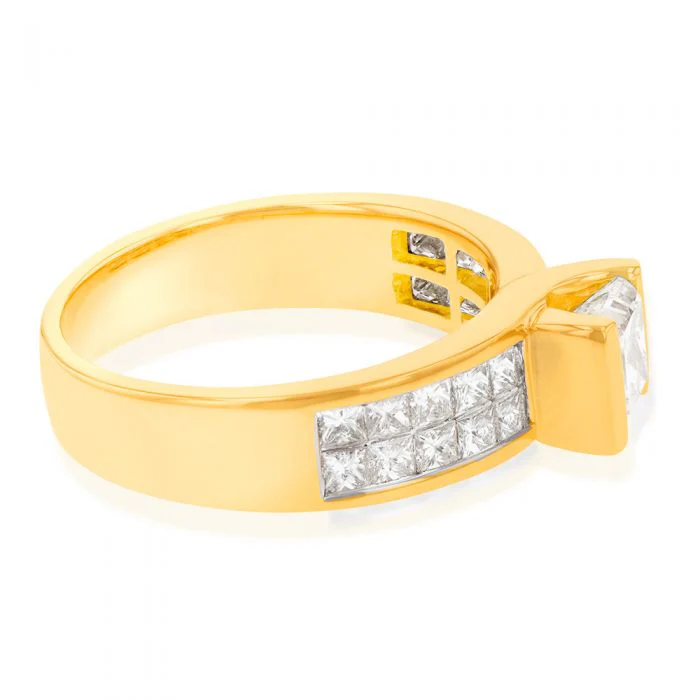 18ct Yellow Gold 'Princess Celia' Ring With 2 Carats Of Diamonds - Image 3