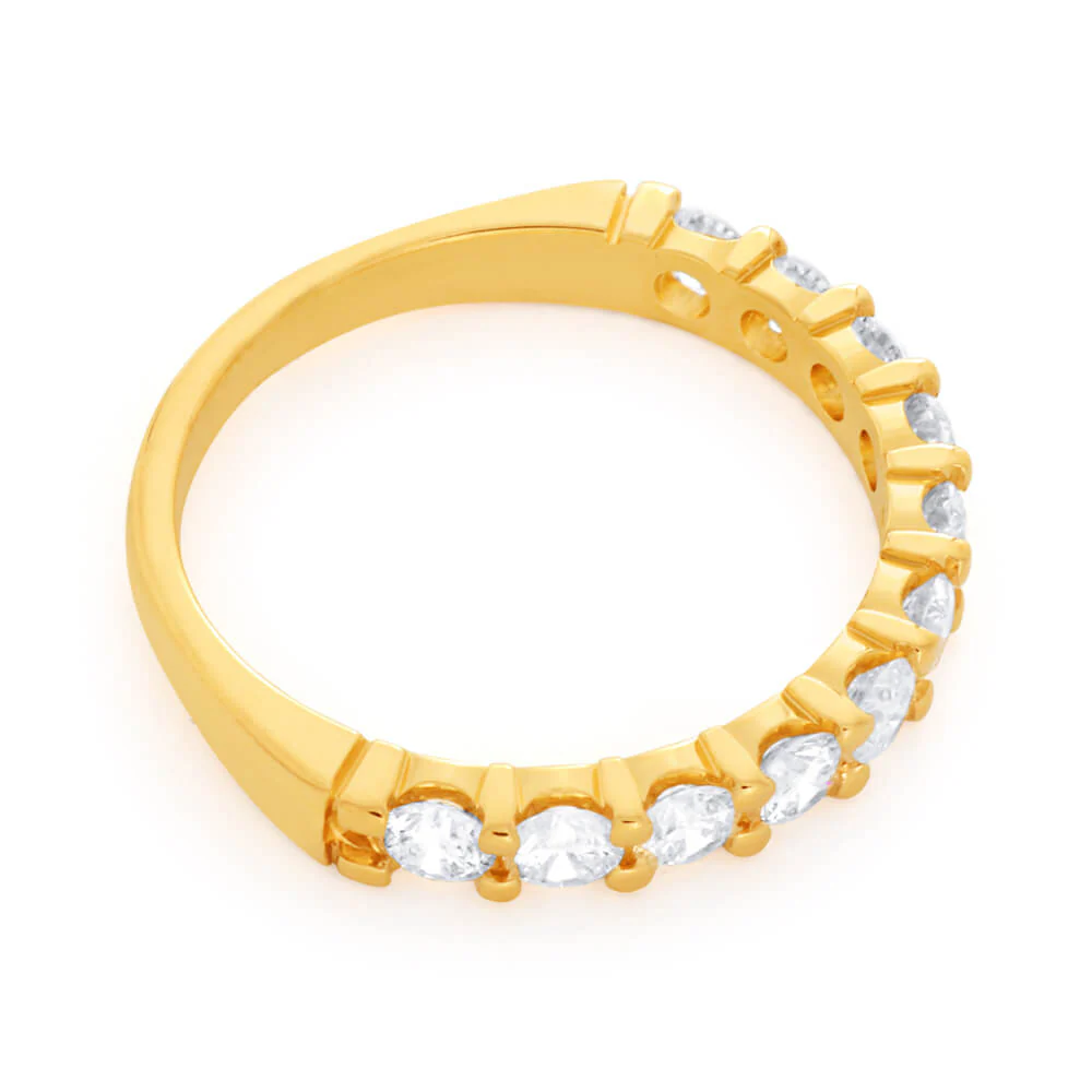 18ct Yellow Gold Ring With 10 Brilliant Cut Diamonds Totalling 1 Carat - Image 2