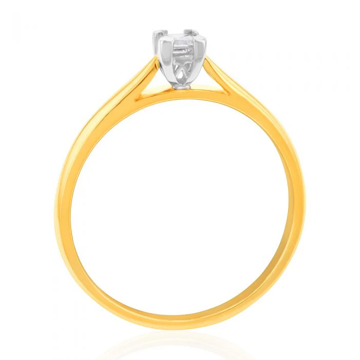 18ct Yellow Gold Solitaire Ring With 0.2 Carat Diamond - Image 2
