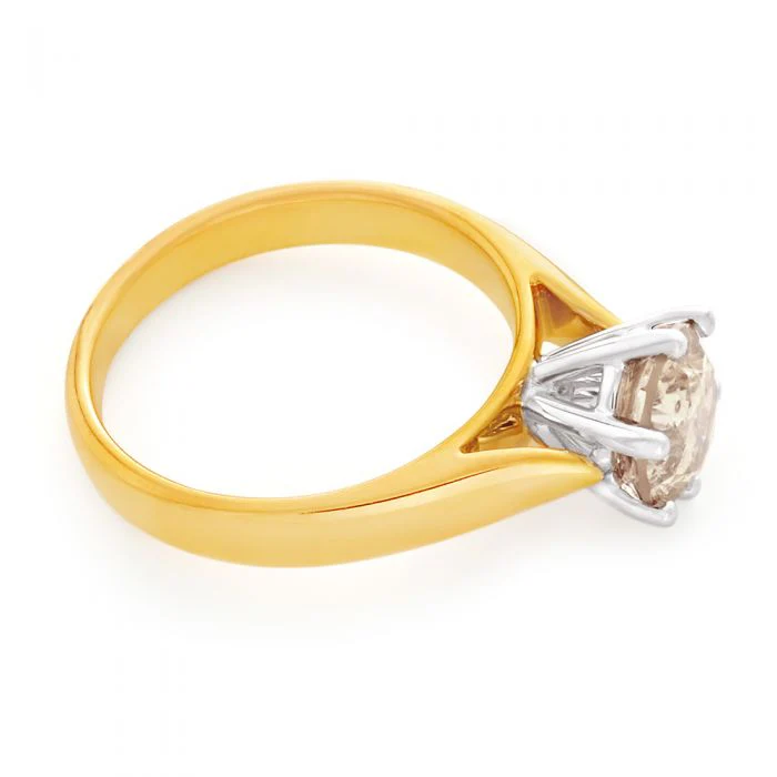 18ct Yellow Gold Solitaire Ring With 1.5 Carat Australian Diamond - Image 2