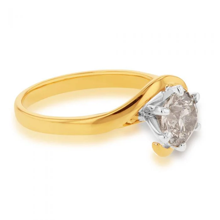 18ct Yellow Gold Solitaire Ring With 1.5 Carat Australian Diamond - Image 2