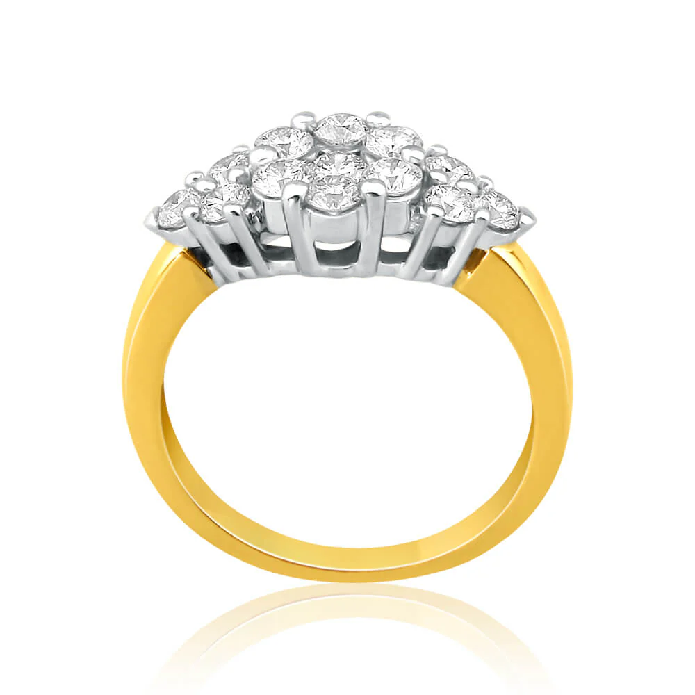 18ct Yellow Gold 'Starlight' Ring With 1 Carat Of Diamonds - Image 2