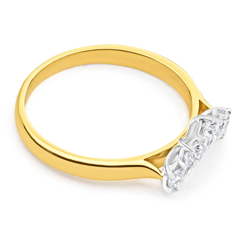 18ct Yellow Gold & White Gold 'Anise' Ring With 0.25 Carats Of Diamonds - Image 2