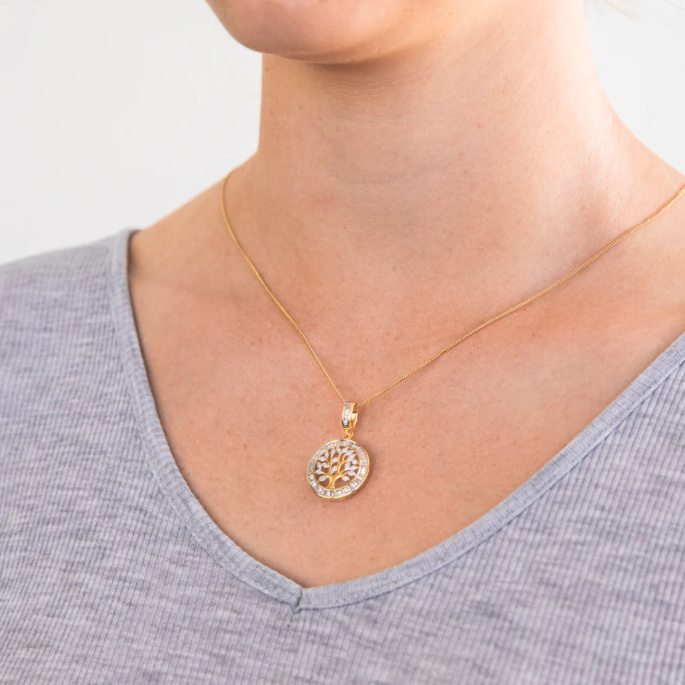 18ct Yellow Gold & White Gold Diamond Pendant - Image 3