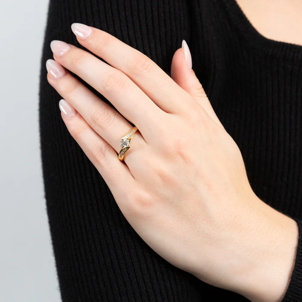 18ct Yellow Gold & White Gold Diamond Ring - Image 3