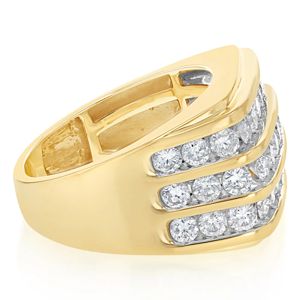 2.90 Carat Diamond Gents Ring in 10ct Yellow Gold - Image 2