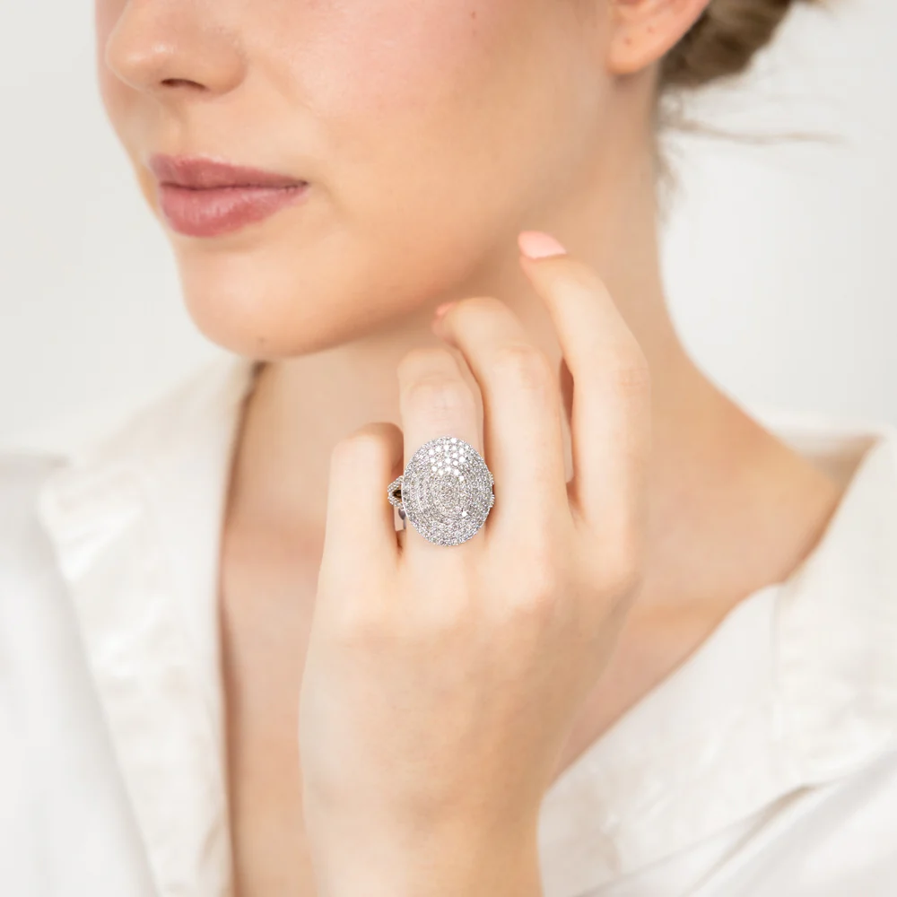 2 Carat Diamond Cluster Ring in 9ct Yellow Gold - Image 2