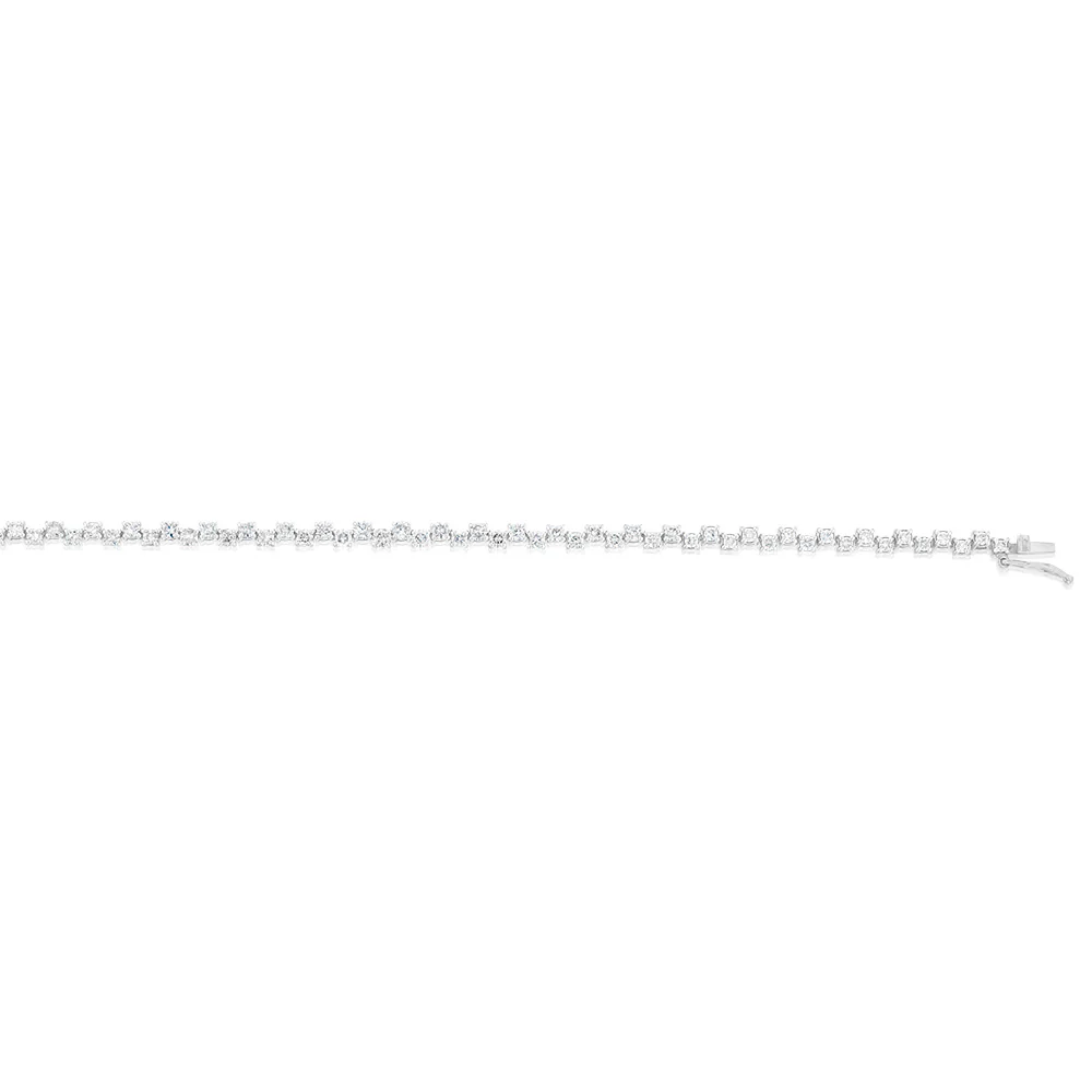 2 Carat Diamond Tennis Bracelet in 10ct White Gold - Image 2