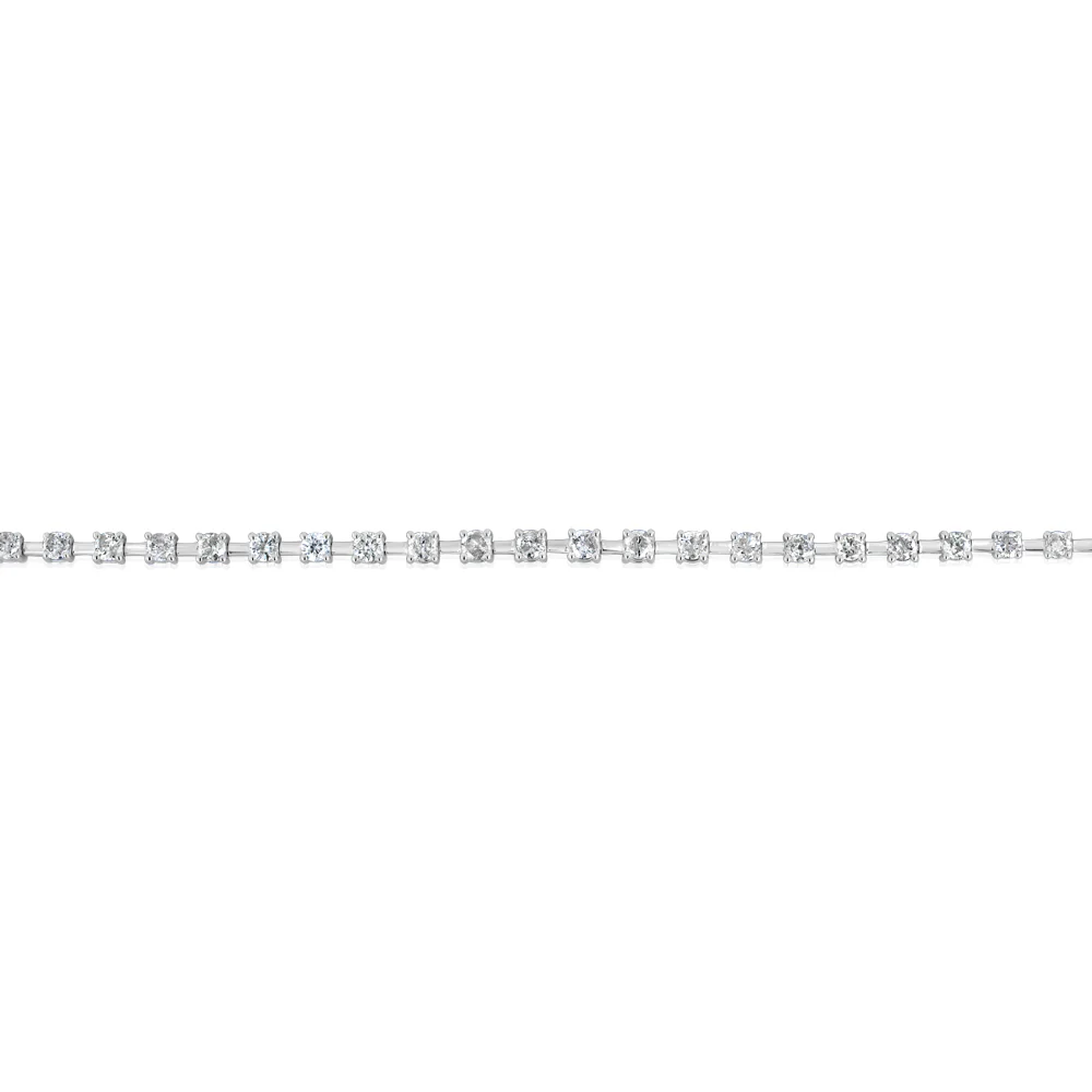 2 Carats Diamond Tennis Bracelet 17.5 cm in 9ct White Gold - Image 3