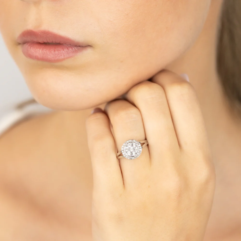 21 Diamonds Dress Ring in Sterling Silver - Image 4