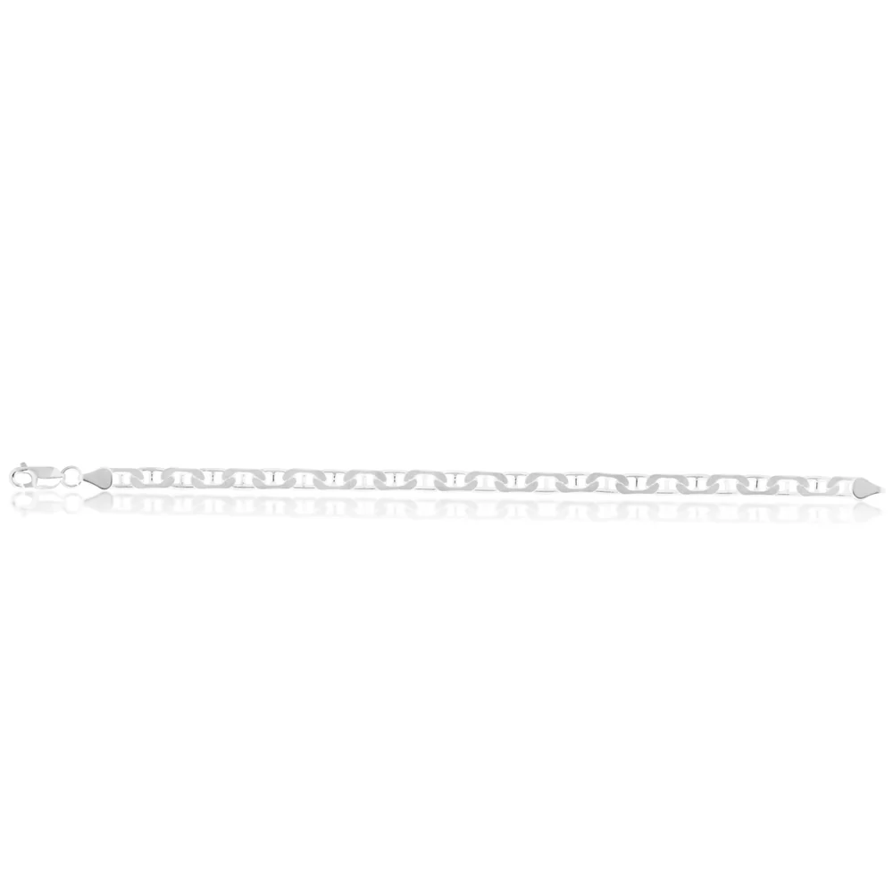 21cm Sterling Silver Anchor 150 Gauge Bracelet - Image 2