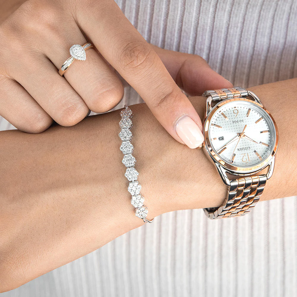 25 Diamond Slider Bracelet in Sterling Silver - Image 2