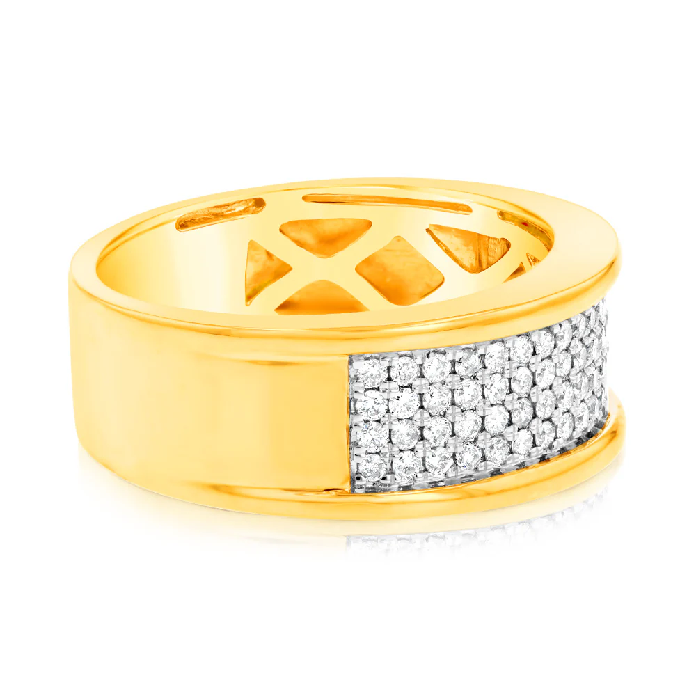 3/4 Carat Diamond Gents Ring in 10ct Yellow Gold - Image 2