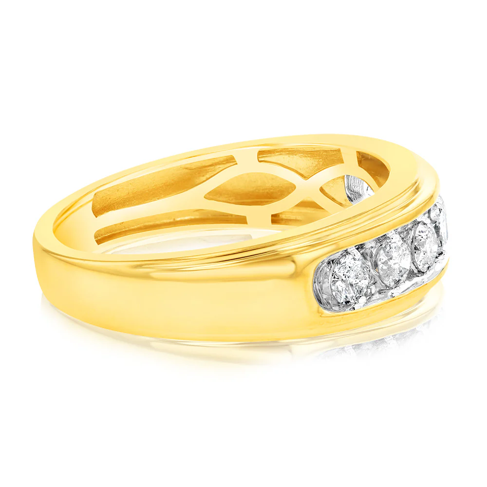 3/4 Carat Diamond Gents Ring in 10ct Yellow Gold - Image 2