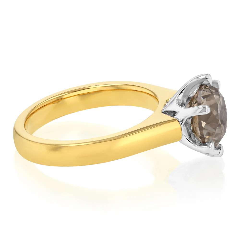 3 Carat Australian Diamond Solitaire Ring in 18ct Yellow Gold - Image 2