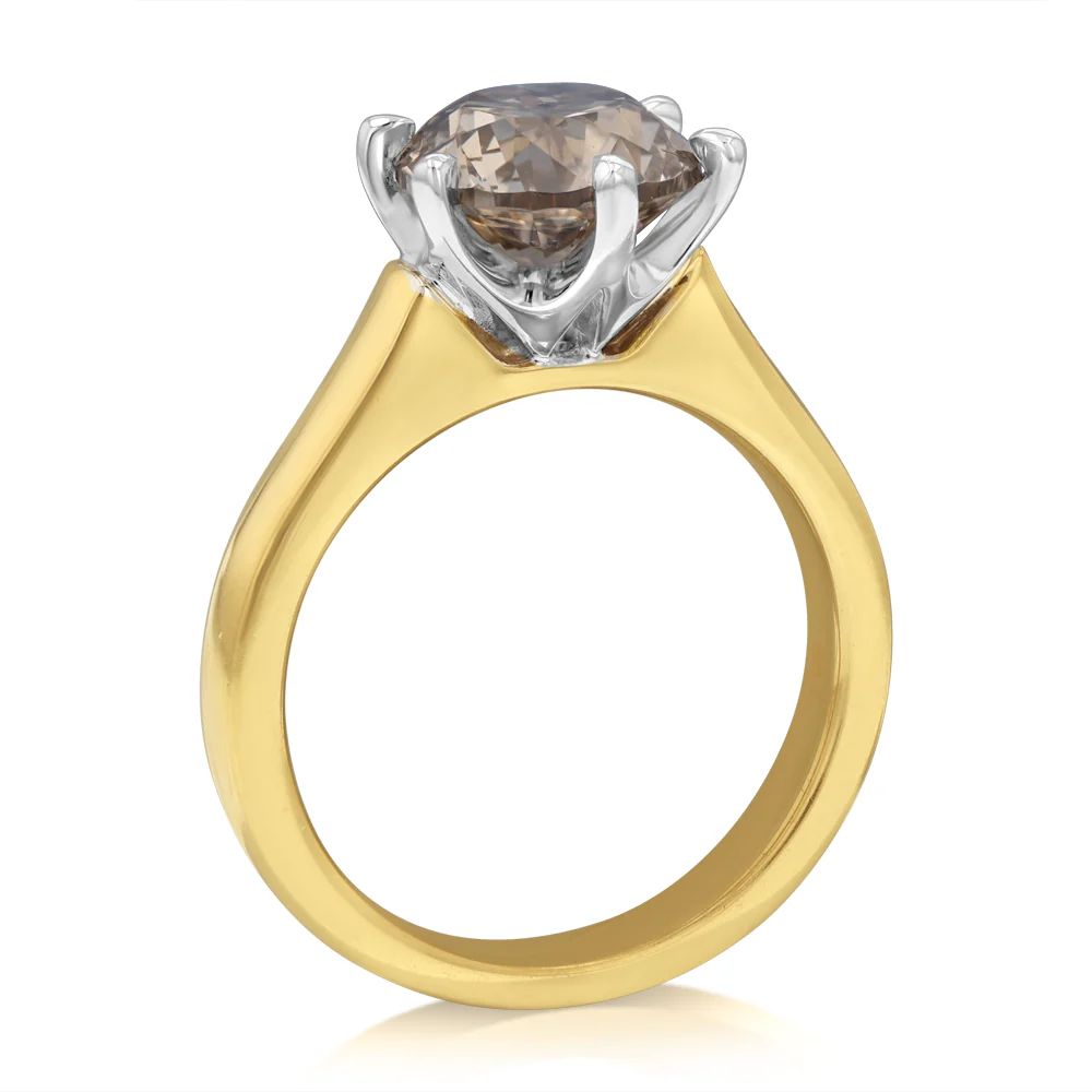 3 Carat Australian Diamond Solitaire Ring in 18ct Yellow Gold - Image 3