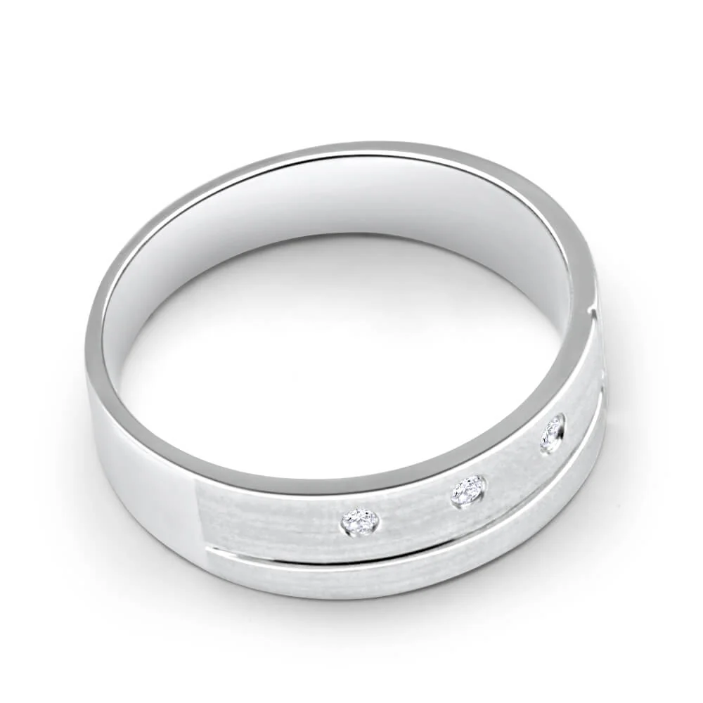 3 Diamonds Ring in Sterling Silver - Image 2