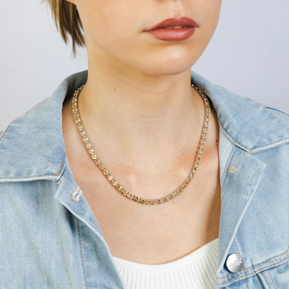 32.8 Carat Citrine Necklace 45cm in Sterling Silver - Image 4