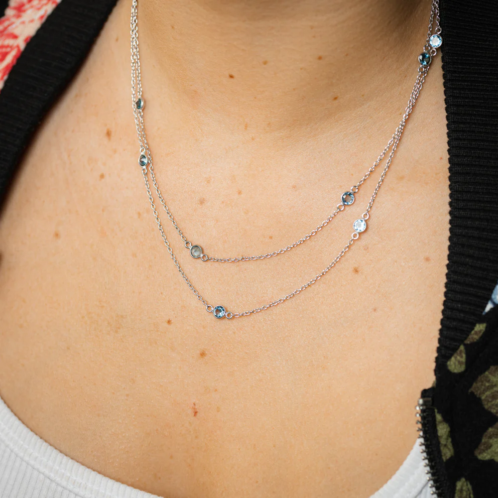4.2 Carat London Blue Topaz Necklace 91cm in Sterling Silver - Image 3