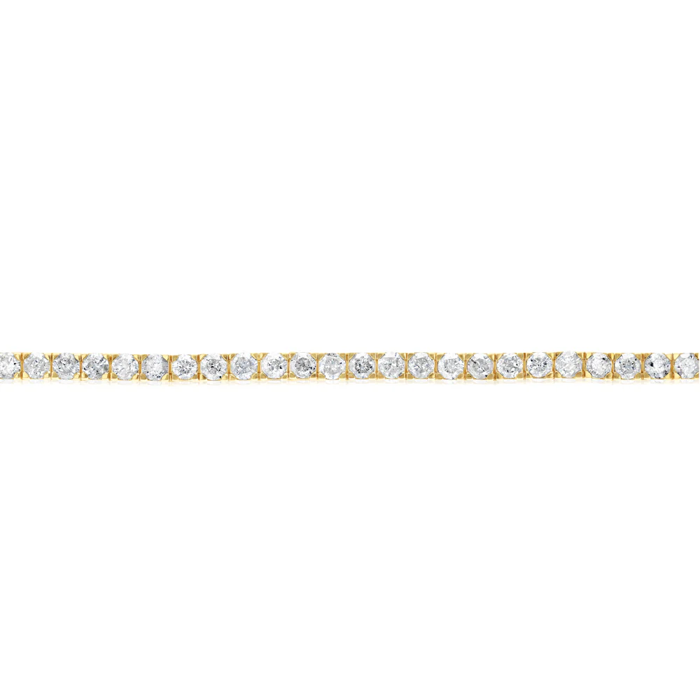 4.90 Carat Diamond Tennis Bracelet in 10ct Yellow Gold - Image 3