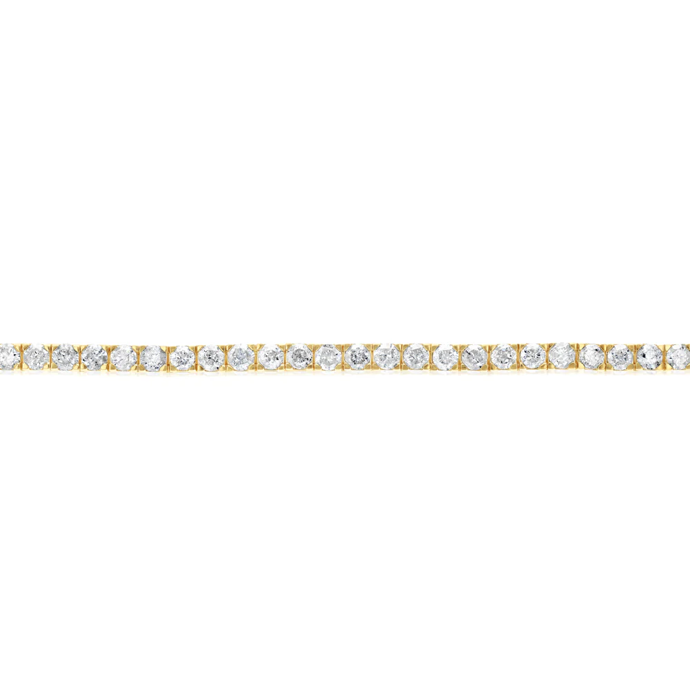 4.90 Carat Diamond Tennis Bracelet in 10ct Yellow Gold - Image 4