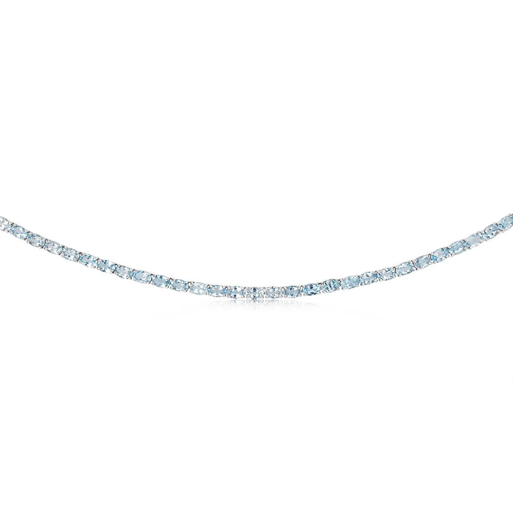 41.8 Carat Blue Topaz Necklace 45cm in Sterling Silver - Image 2