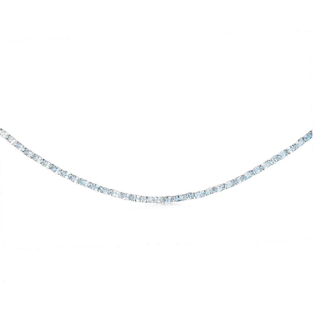 41.8 Carat Blue Topaz Necklace 45cm in Sterling Silver - Image 3