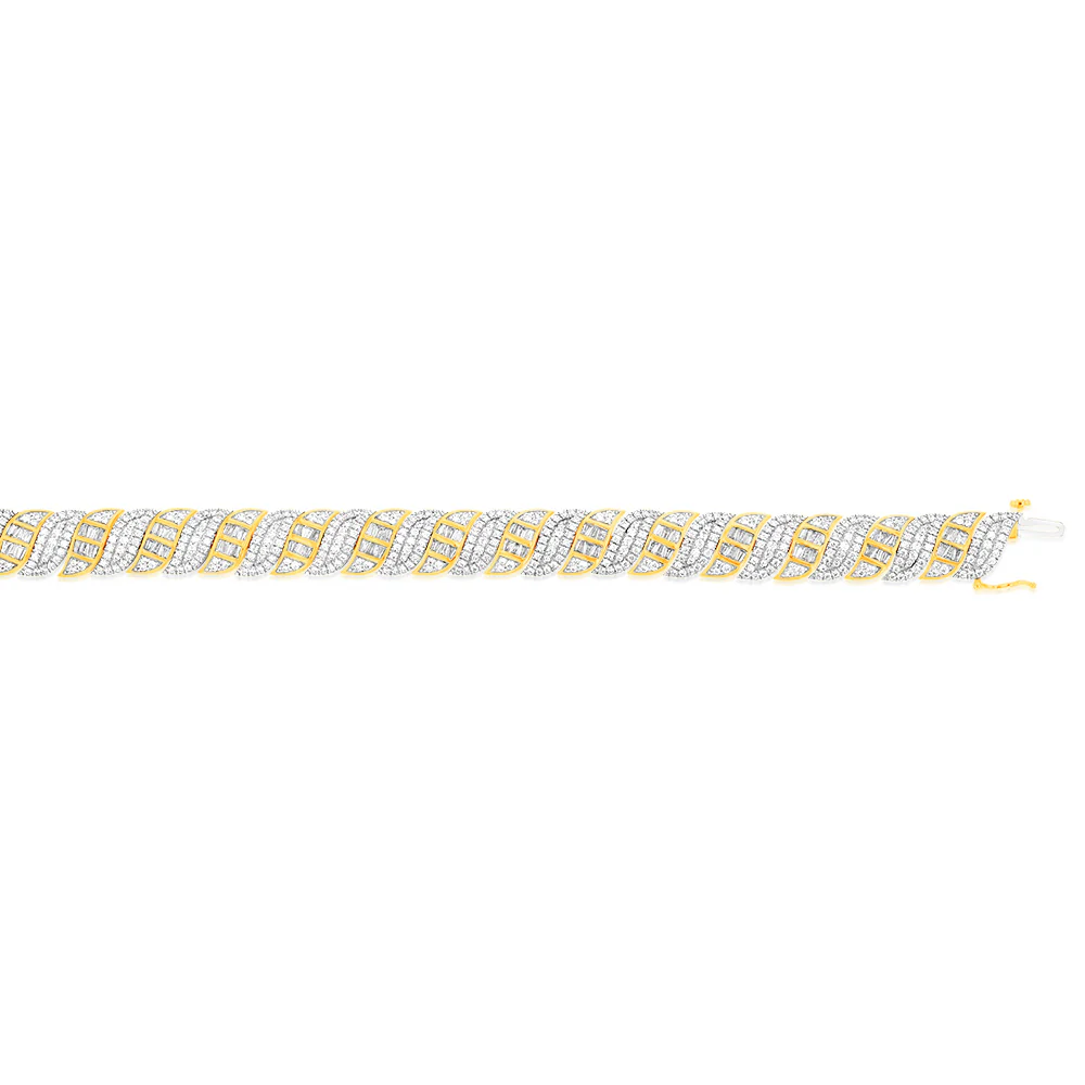 5 Carat Luminesce Lab Grown Diamond Bracelet in 9ct Yellow Gold - Image 2