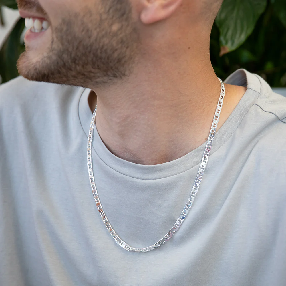 55cm Sterling Silver 150 Gauge Anchor Chain - Image 3