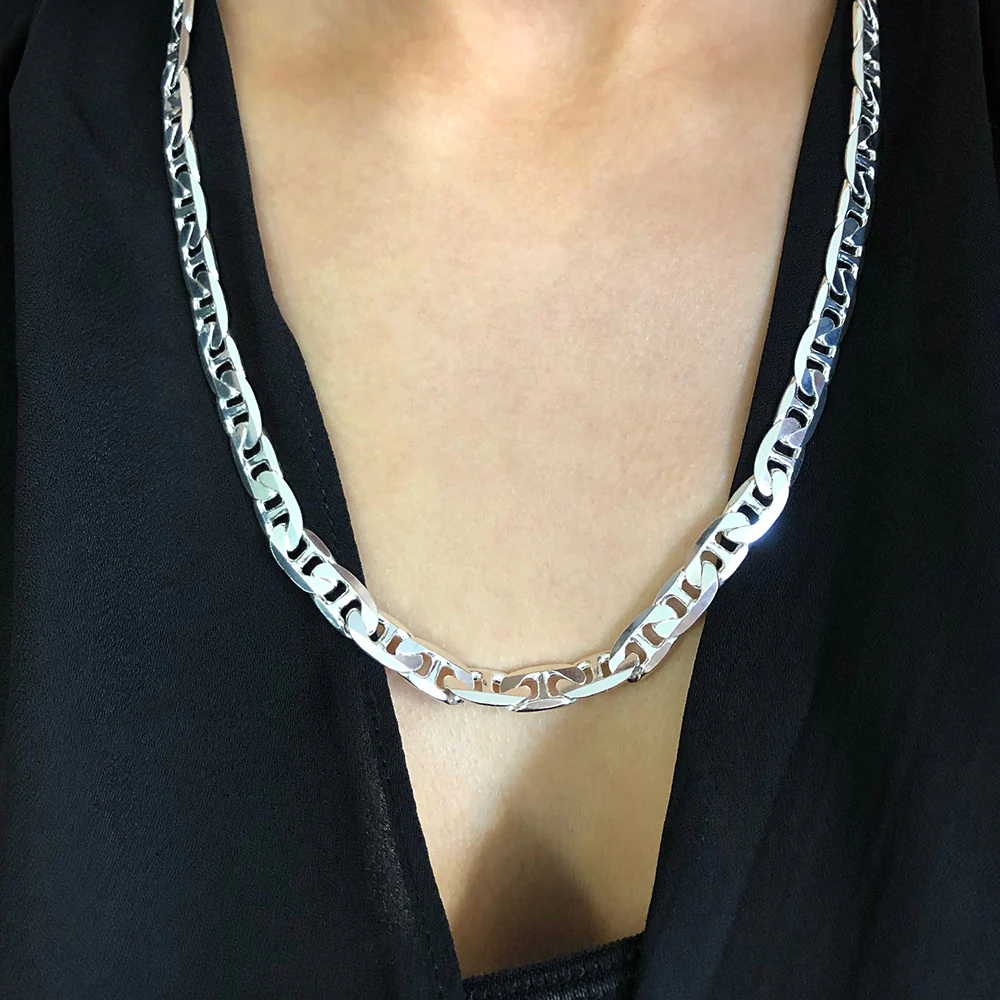 55cm Sterling Silver 200 Gauge Anchor Chain - Image 3