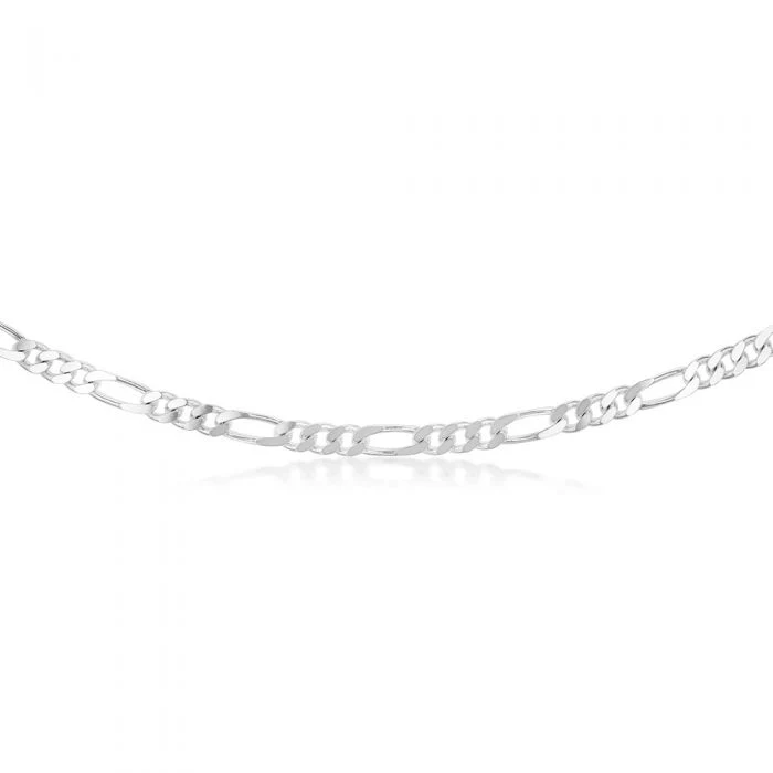 55cm Sterling Silver Figaro 1:3 Chain - Image 2