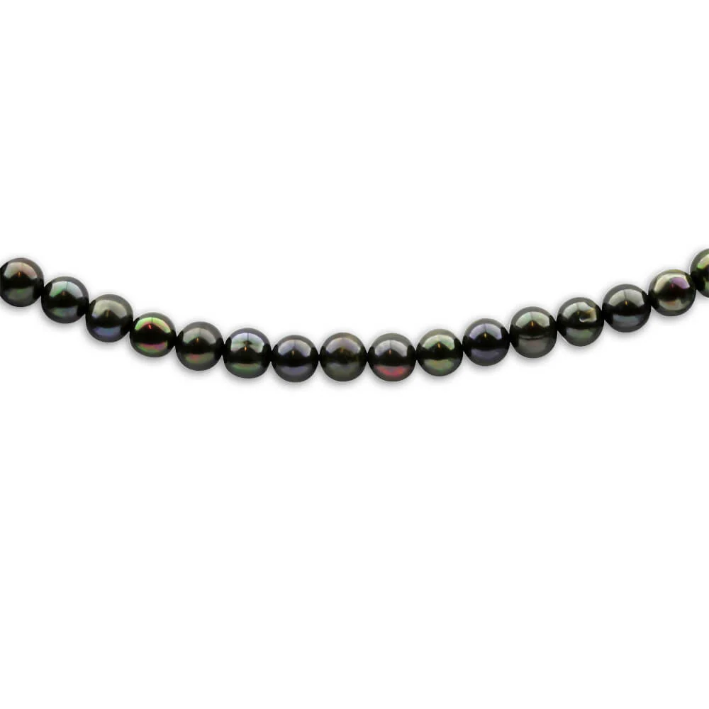 8mm Black Freshwater Pearl 45cm Necklace - Image 2