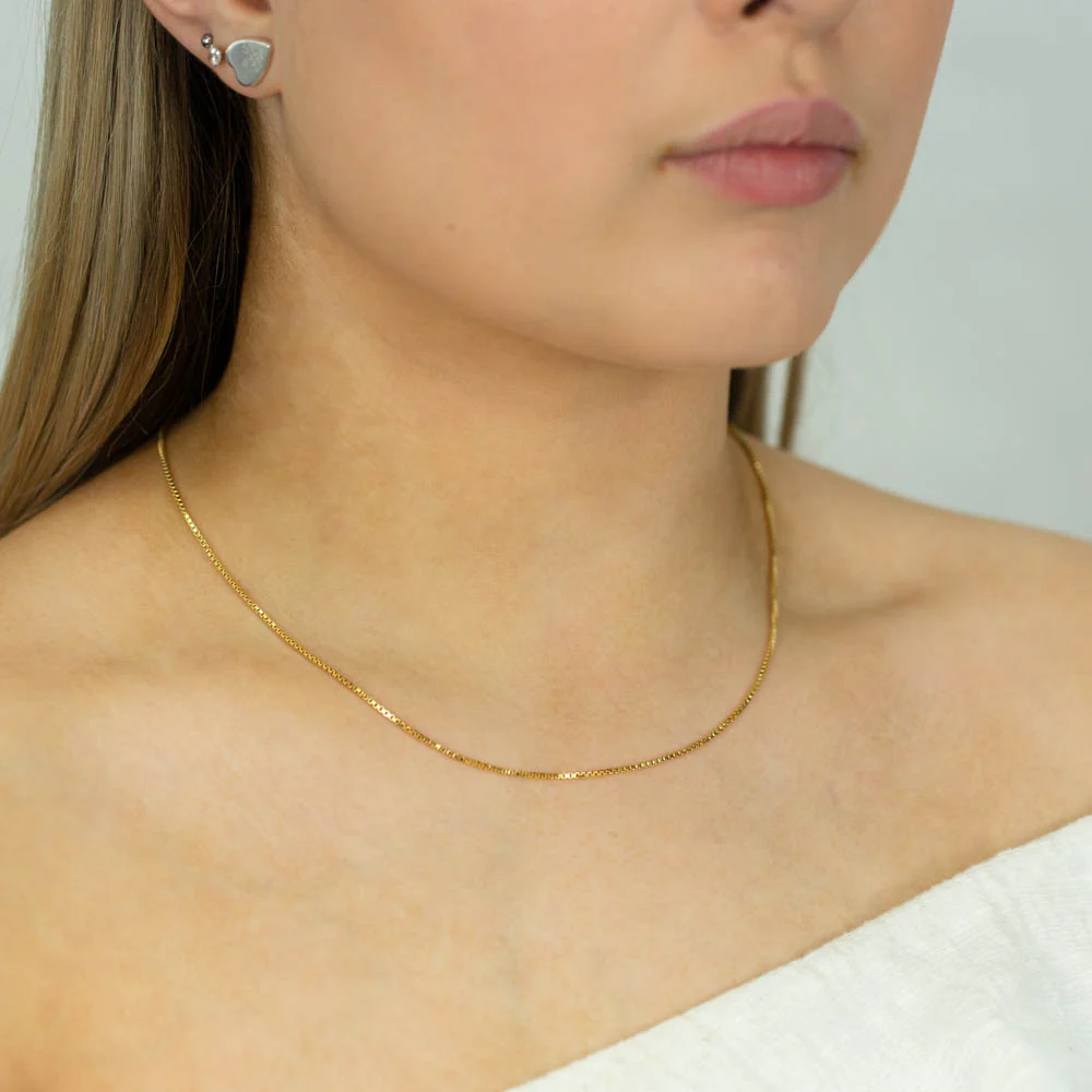 9carat Silver Filled Box Chain 45cm - Image 2