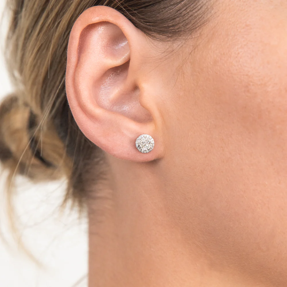9ct Alluring White Gold 1/2 Carat Diamond Stud Earrings - Image 2