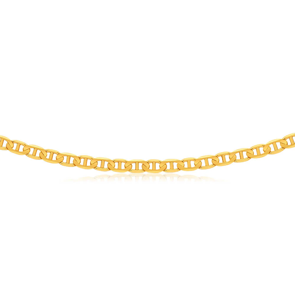 9ct Alluring Yellow Solid Gold 55cm Anchor Chain - Image 2