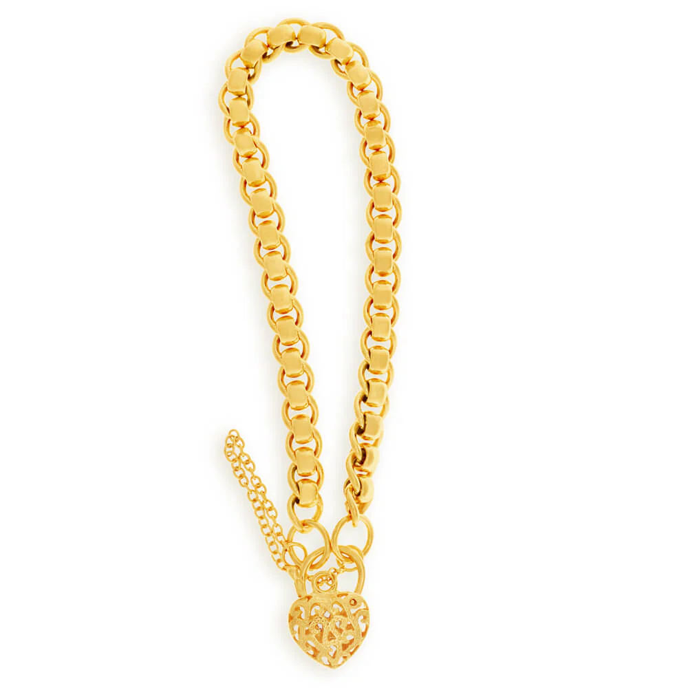 9ct Charming Yellow Gold Copper Filled Roller Bracelet - Image 2