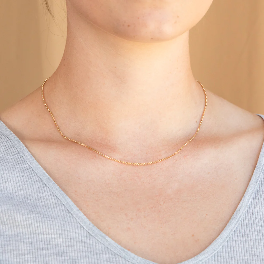 9ct Charming Yellow Gold Silver Filled Belcher Chain - Image 3