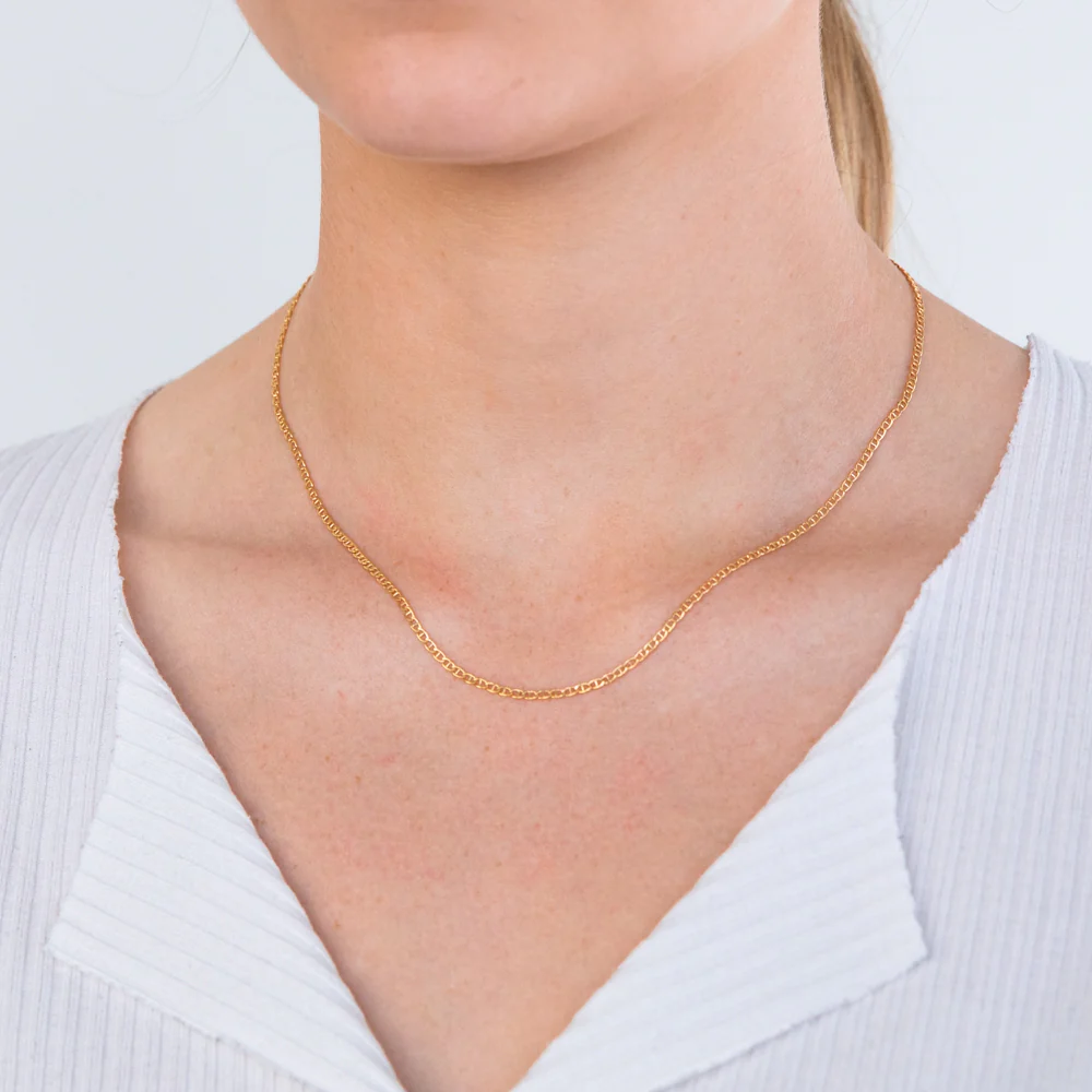 9ct Dazzling Yellow Gold Silver Filled Anchor Chain - Image 5
