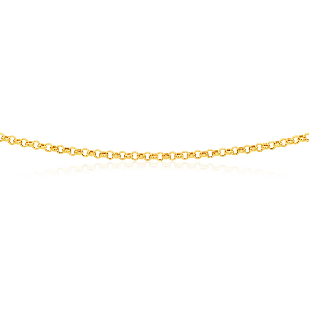 9ct Enticing Yellow Gold Silver Filled Belcher Chain - Image 2