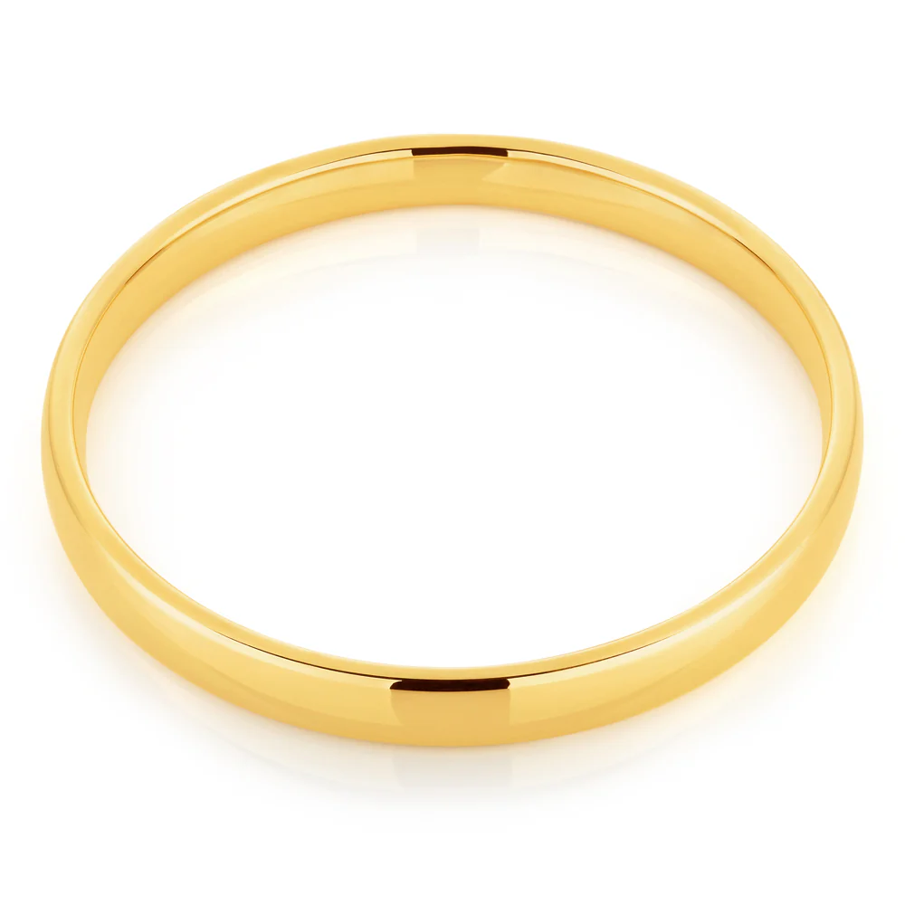 9ct Gold Bangle 65mm x 8mm - Image 2