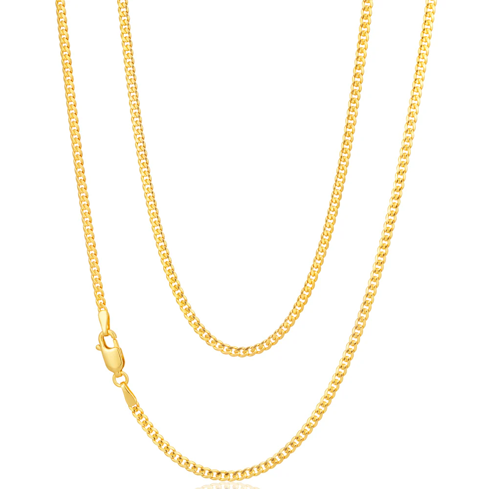 9ct Gold Filled Curb 45cm Chain 60 Gauge - Image 2